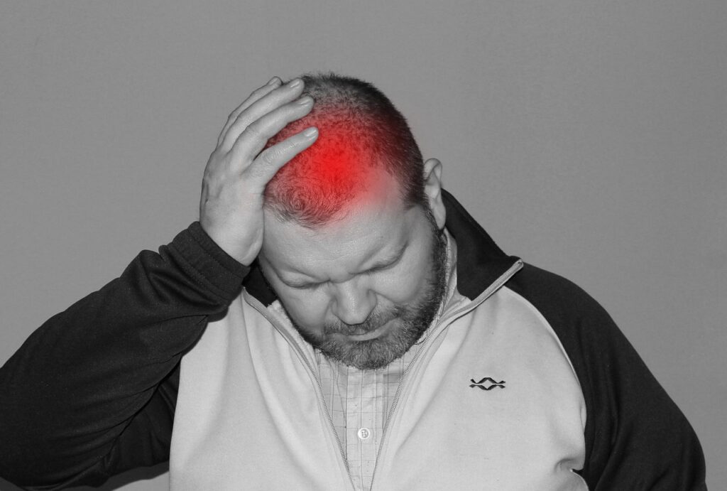 head pain on top of head